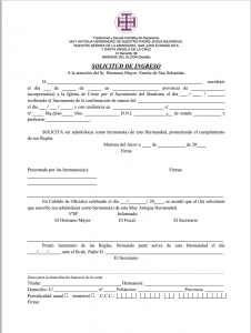 Solicitud de ingreso