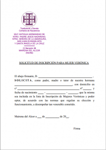 Solicitud para veronica